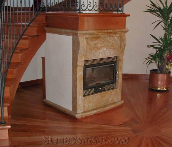 Breccia Pernice Marble Fireplace, Breccia Pernice Scura Red Marble Fireplace