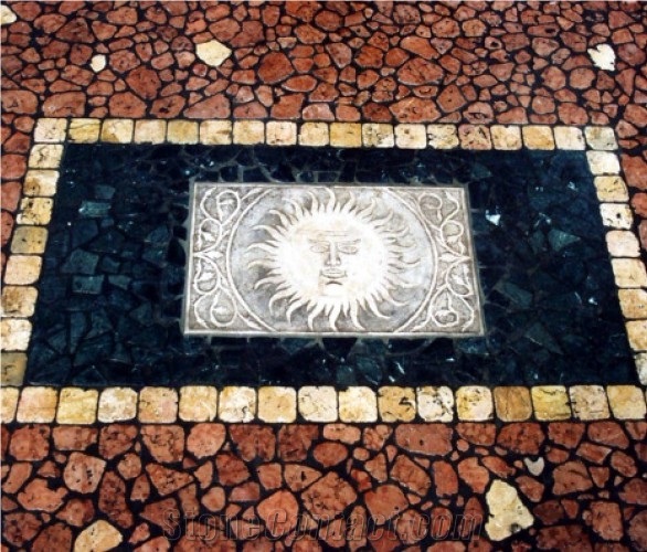 Marble Mosaic Floor Medallion