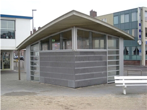 Kiosk Project with Belgian Blue Stone, Vinalmont Meuse Grey Blue Stone Building, Walling