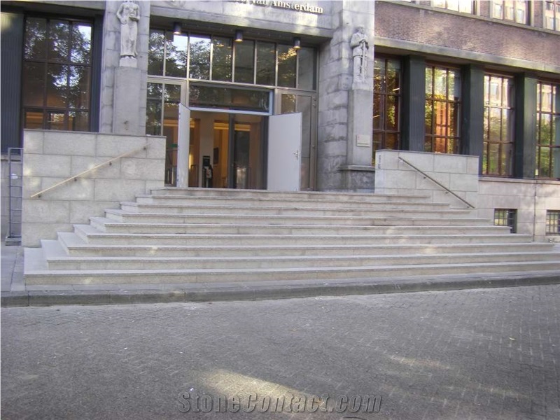 School Stairs in Flossenbuerger Royal Blau Granite, Flossenbuerger Royal Blau Blue Granite Stairs