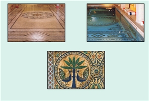 Byzantine, Art Deco and Modern Mosaic Medallions