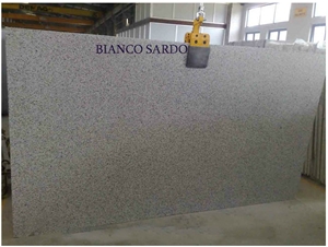 Bianco Sardo Granite Slabs, Italy White Granite