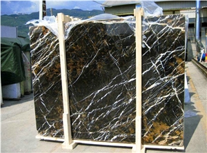 Black and Gold Marble Slabs