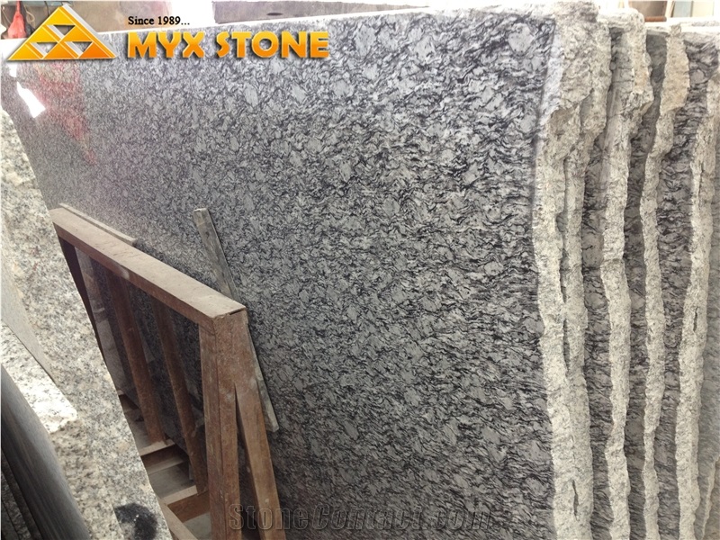 G418 Sea Wave White Granite Strip Slabs