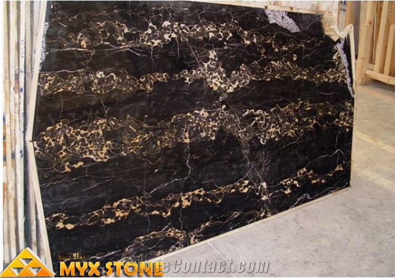 Portoro Marble Black Italian Marble Slab and Tile, Portoro Gold Black Marble Slabs