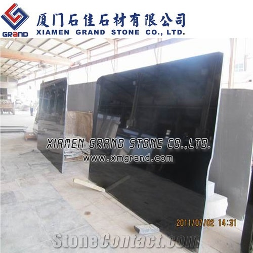 China Absolute Black Granite Tile & Slab,Shanxi Black, Pure Black Granite, Supreme Black Granite Flooring and Tiles
