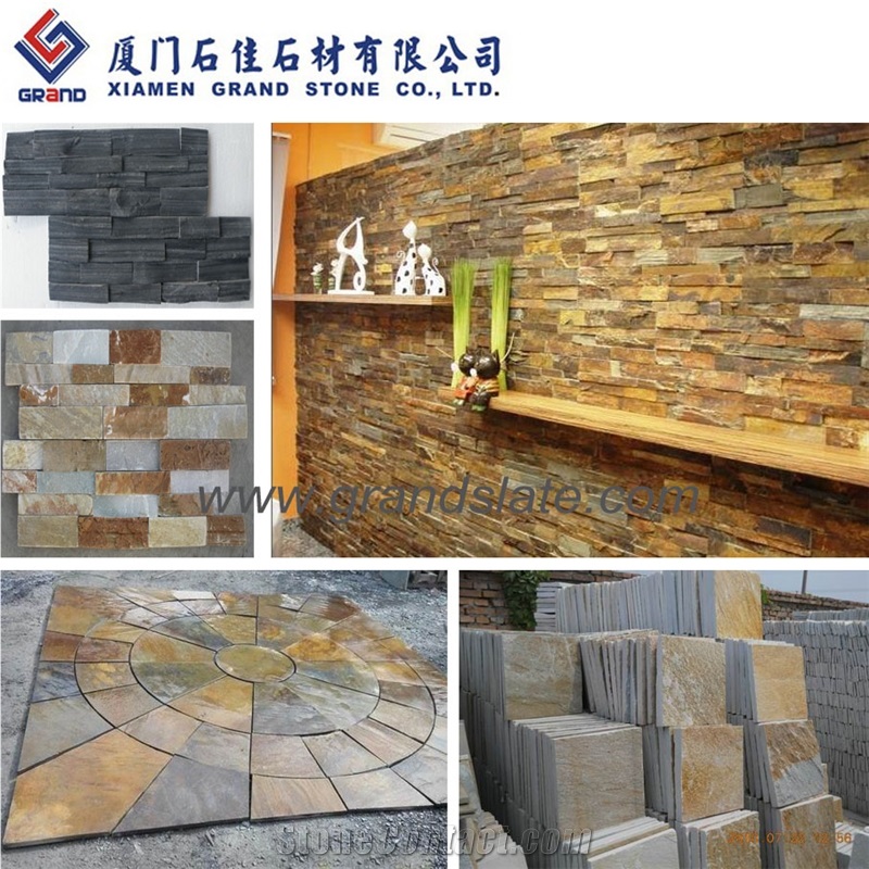 Slate Ledgestone, Slate Cultured Stone, Slate Panel, Stone Veneer and Wall Cladding