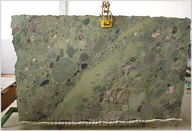 Twister Green Granite Slabs, Brazil Green Granite