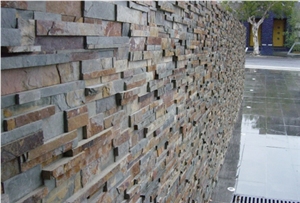 Slate Veneer, Ledge Stone Wall Cladding, Oyster Beige Slate Wall Cladding