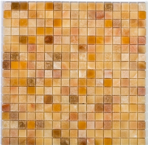 Honey Onyx Mosaic Tiles, Honey Yellow Onyx Mosaic