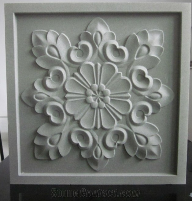 3d Cnc Exterior and Interior Stone Wall Panel, Grey Marble Wall Panel