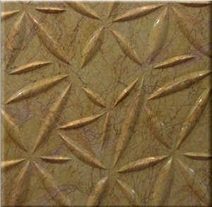 3d Golden Marble Feature Walling Tile, Yellow Marble Walling