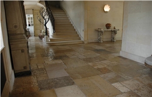 Antique Dalle De Bourgogne Stone Floor Tiles, Pierre De Bourgogne Limestone Tiles
