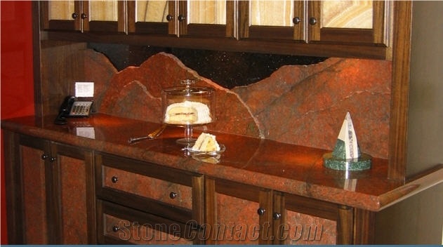 Red Dragon Granite Desk Top, Dragon Red Granite Kitchen Countertops