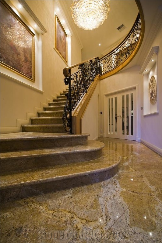 New Colonial Dream Granite Stairs, New Colonial Dream Yellow Granite Stairs