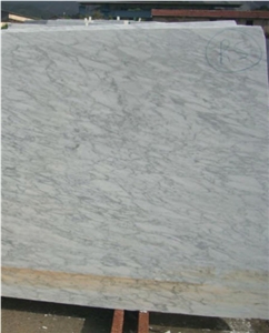 Bianco Brouille Marble Slabs, Italy White Marble