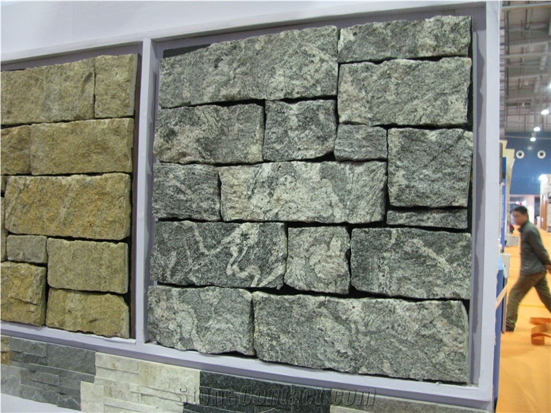 Free Natural Stone Walling Tiles, Beige Slate Walling