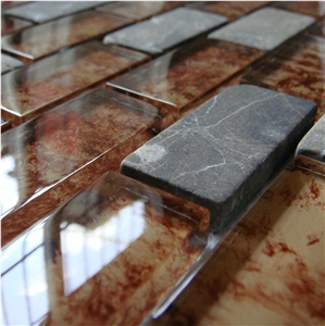 High Quality Glass and Marble Mosaic Tile