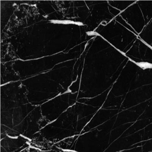 Nero Marquina Marble Tiles, Italy Black Marble