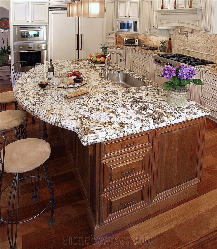 Golden Rustic Granite Countertop with Cove Dupont, Golden Rustic Yellow