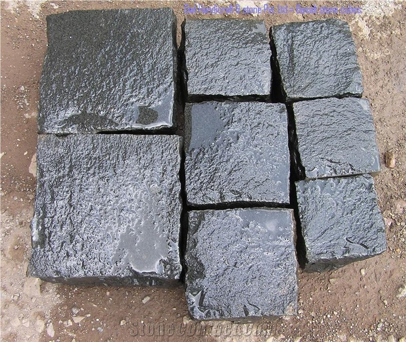 Black Basalt Cubes, Gray Basalt