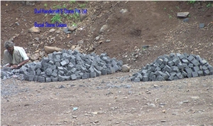 Black Basalt Cubes, Gray Basalt