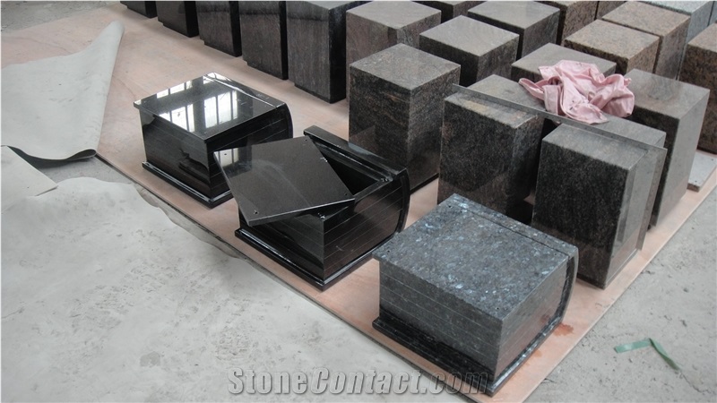Shanxi Black Granite,Pearl Blue Black Granite Urn