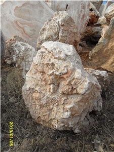 Natural Garden Stone, Beige Marble Garden Stone
