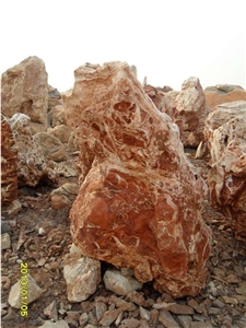 Natural Garden Stone, Red Onyx Garden Stone