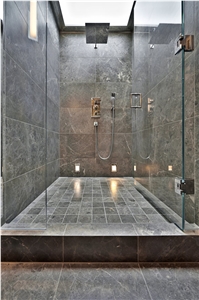 Nordic Grey Marble Bathroom Design