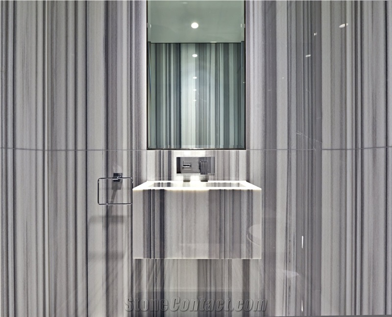 Striato Olimpico Marble Bathroom Design, Striato Olimpico Grey Marble Bathroom Design