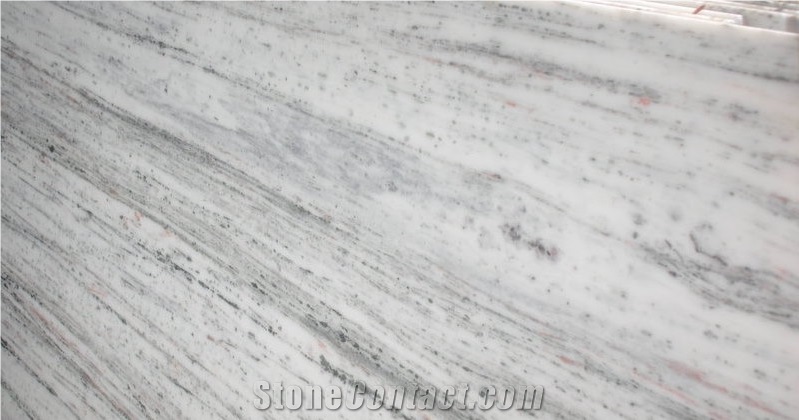 White Marble with Perfect Cross Lines