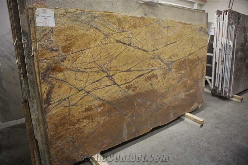 Rain Forest Gold Marble Slabs