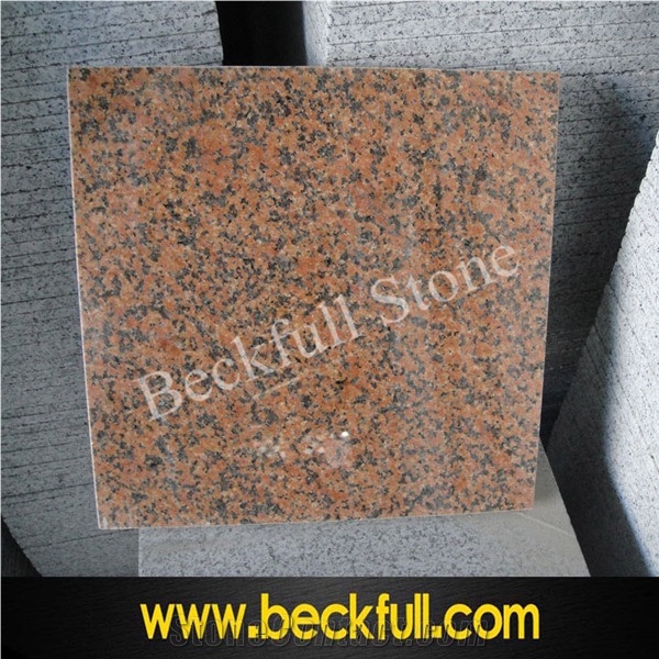 Tianshan Red Granite Calibrated Thin Floor Tiles, Tianshan Red Granite Tiles
