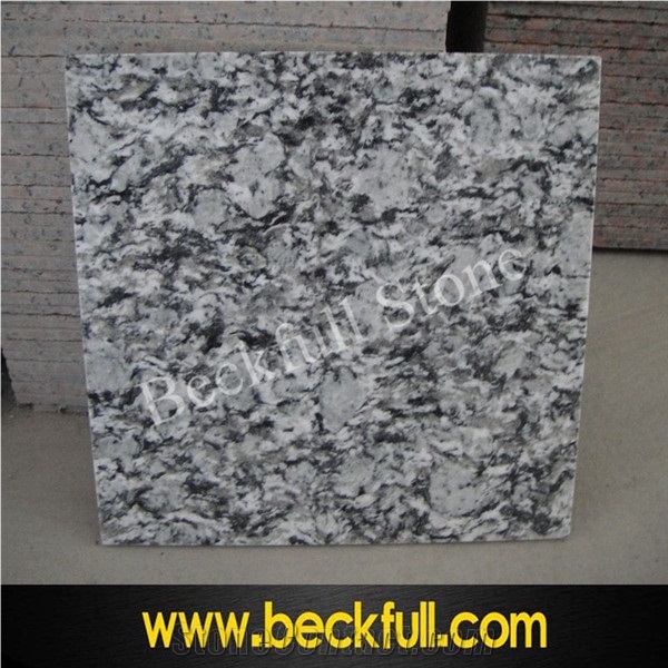 White Wave Granite Calibrated Thin Floor Tiles,Sea Waves Granite