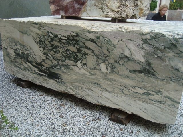 Breccia Verde Seravezza Marble Blocks, Italy Green Marble