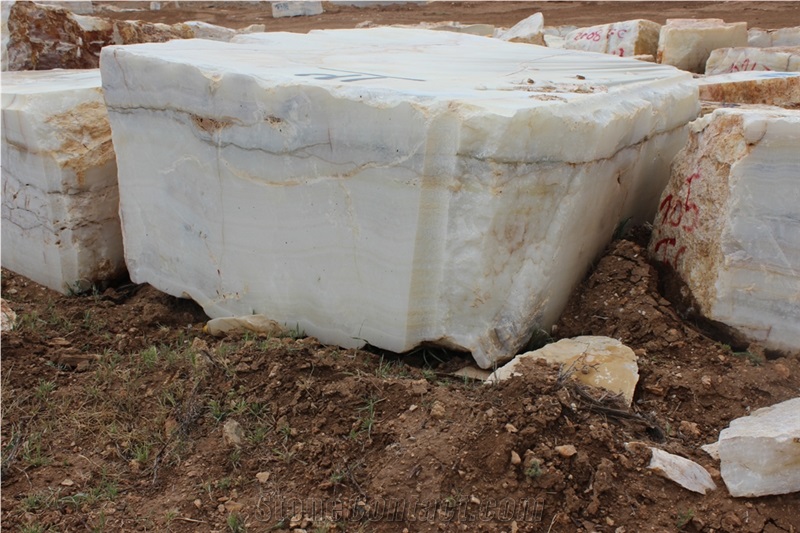 White Persian Snow Onyx Block