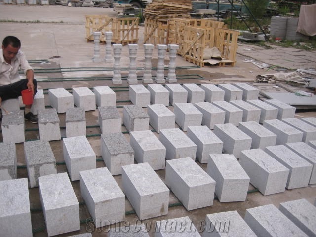 Shandong White Granite Kurbstone, Natural Split Cu, G365 White Granite Kerbstone