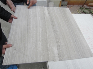 White Wood Vein Marble Tile