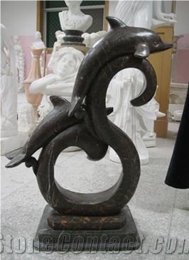 Brown Marble Dolphin
