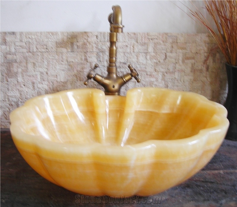 China Honey Onyx Sinks,Wash Basins