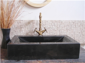 Natural Stone Sinks,Wash Basins,Black Granite, Jet Black Granite Wash Basins
