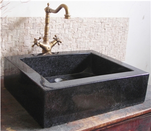 Natural Stone Sinks,Wash Basins,Black Granite, Fujian Black Granite Wash Basins