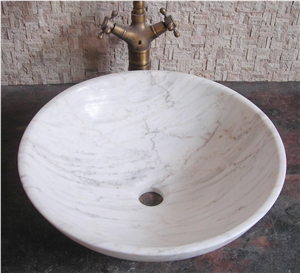 Natural Stone Sinks,Wash Basins, East White Marble Wash Basins