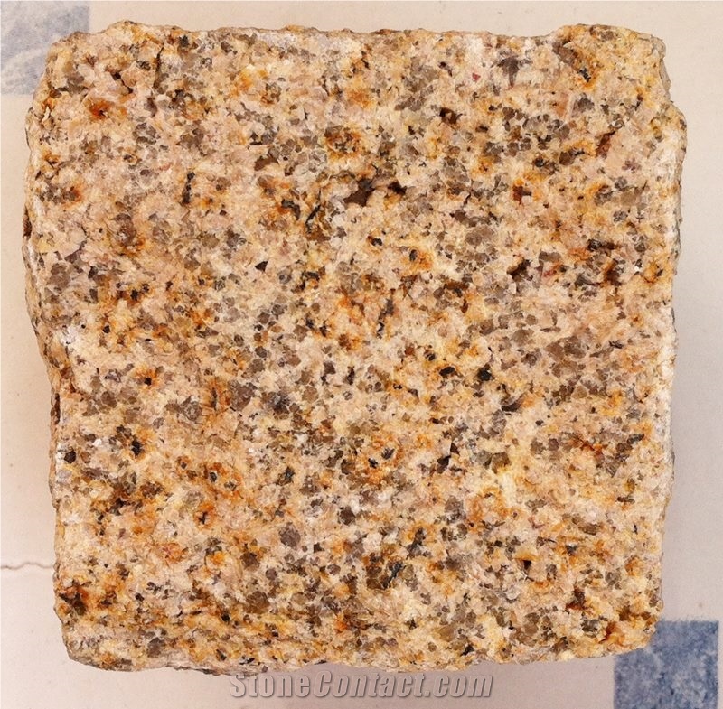 Zhangpu-Rust Yellow Granite Paving Stone,Cube Ston