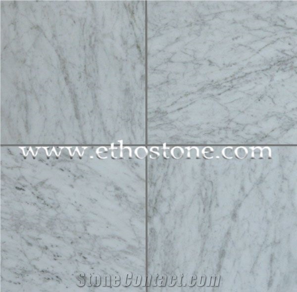 Bianco Carrara Marble Tiles, Italy White Marble