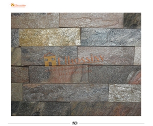 Mica Slate Wall Cladding Panels, Copper Brown Slate Wall Cladding