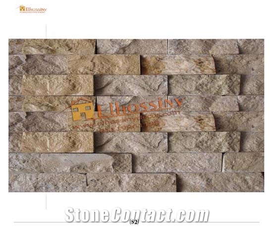 Teriesta Limestone Stacked Wall Cladding Panels, Triesta Beige Limestone Wall Cladding