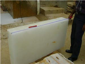 Afghan White Onyx Tiles, Slabs