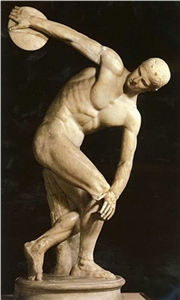 Marble Carved Human Sculpture, Beige Marble Human Sculpture
